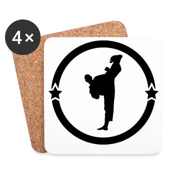 Taekwondo / Taekwondoin / Tae Kwo Do / Kampfkünste - Untersetzer (4er-Set) - Weiß - Vorne
