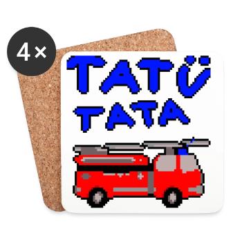 Feuerwehr Tatütata - Untersetzer (4er-Set) - Weiß - Vorne