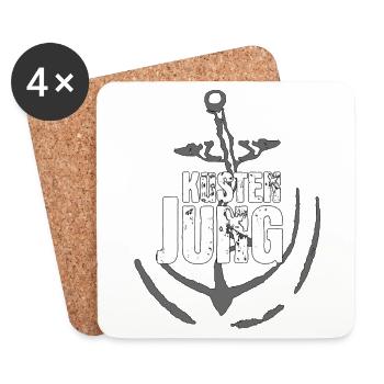 Küsten Jung Anker Design - Untersetzer (4er-Set) - Weiß - Vorne