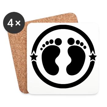 Kindermädchen / Baby / Nanny / Kind - Untersetzer (4er-Set) - Weiß - Vorne