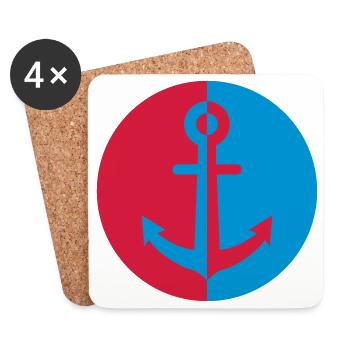 Sailor / Marine / Marin / Boat / Sea / Navy - Coasters (set of 4) - white - Front