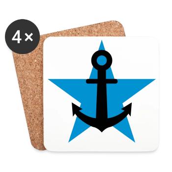 Sailor / Marine / Marin / Boat / Sea / Navy - Coasters (set of 4) - white - Front