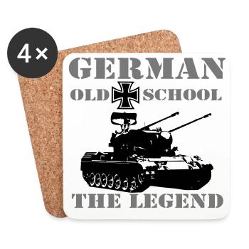 Tank Cheetah, Tank, Military, Oldschool (25) - Coasters (set of 4) - white - Front
