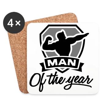 Man of the year 2 clr - Coasters (set of 4) - white - Front