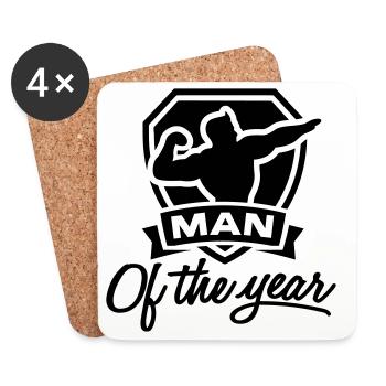 Man of the year 1 clr - Coasters (set of 4) - white - Front