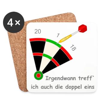 darts sport - Untersetzer (4er-Set) - Weiß - Vorne