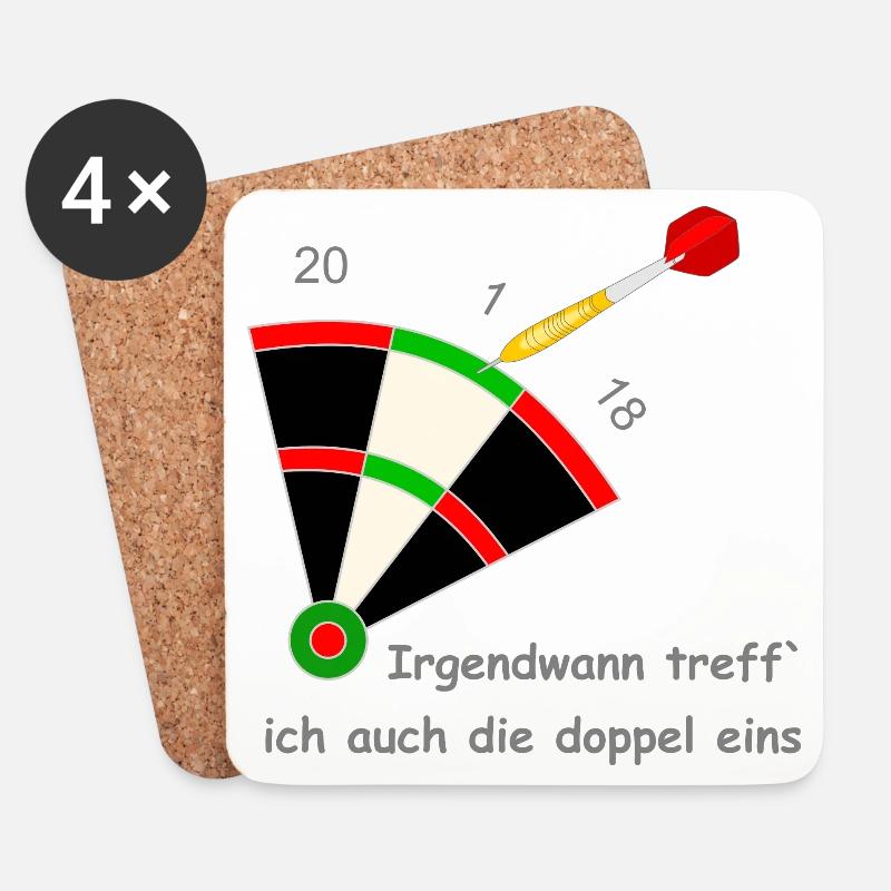 darts sport - Untersetzer (4er-Set) - Weiß
