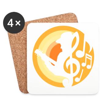 Guitar Player - Coasters (set of 4) - white - Front
