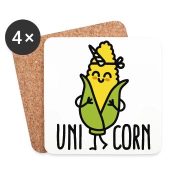 Wannabe uni-corn ( Unicorn ) - Untersetzer (4er-Set) - Weiß - Vorne
