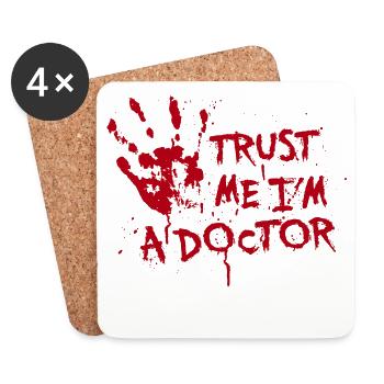 Trust me I'm a doctor - Coasters (set of 4) - white - Front