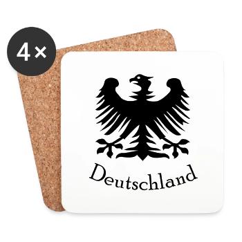 Bundesadler Deutschland - Untersetzer (4er-Set) - Weiß - Vorne