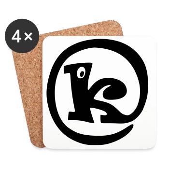 Proboscis K - Coasters (set of 4) - white - Front