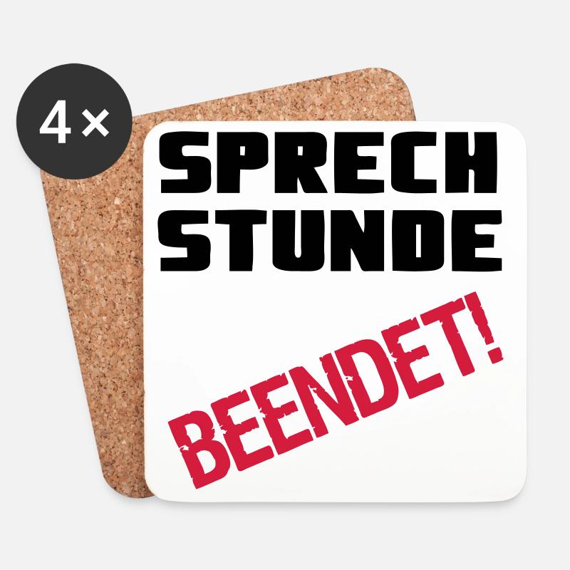 Sprechstunde beendet Medizin Spruch Geschenk - Untersetzer (4er-Set) - Weiß