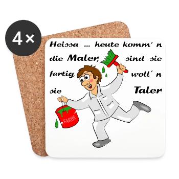 maler handwerk - Untersetzer (4er-Set) - Weiß - Vorne