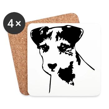 Chef Russell Terrier - Dessous de verre (lot de 4) - blanc - Devant