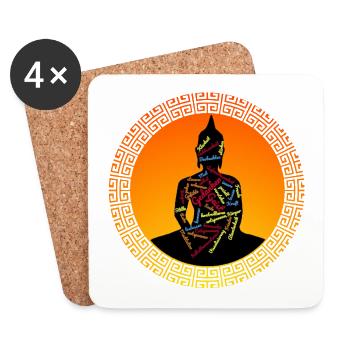 meditation - Coasters (set of 4) - white - Front
