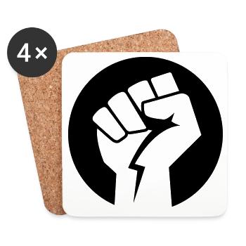 faust revolution kraft - Untersetzer (4er-Set) - Weiß - Vorne