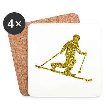 Gold Telemark - Untersetzer (4er-Set) - Weiß - Vorne