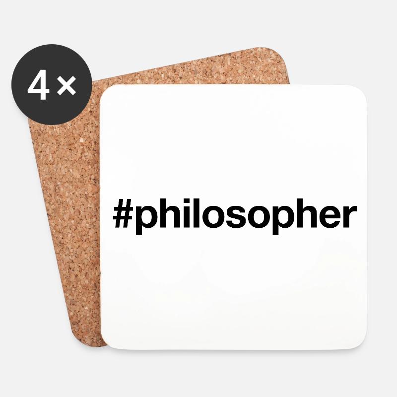 PHILOSOPHER - Coasters (set of 4) - white
