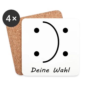 Motivation Lebensweisheit - Untersetzer (4er-Set) - Weiß - Vorne