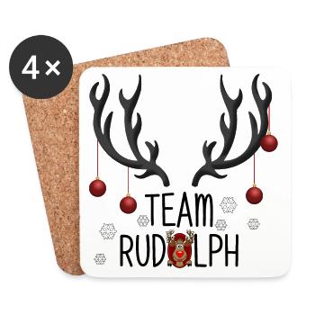 Christmas Team Rudolph Adventure - Coasters (set of 4) - white - Front