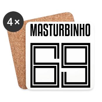 Maillot football drôle Drôle Humour - Dessous de verre (lot de 4) - blanc - Devant