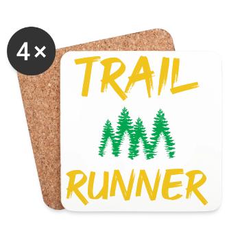 Trail Runner - Untersetzer (4er-Set) - Weiß - Vorne