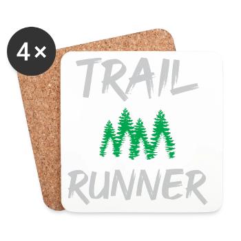 Trail Runner - Untersetzer (4er-Set) - Weiß - Vorne