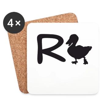 Rente. R-Ente. - Untersetzer (4er-Set) - Weiß - Vorne