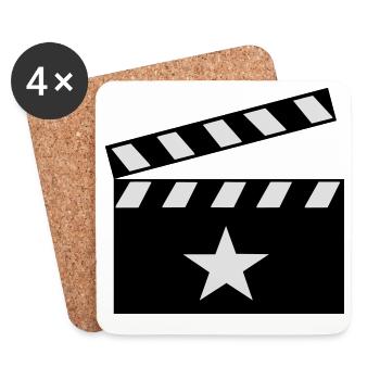 Movie Clapper Board - Coasters (set of 4) - white - Front