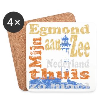 Egmond aan Zee Holland - Untersetzer (4er-Set) - Weiß - Vorne