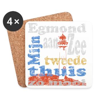 Egmond aan Zee Holland - Untersetzer (4er-Set) - Weiß - Vorne