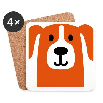 Cute dog - Coasters (set of 4) - white - Front