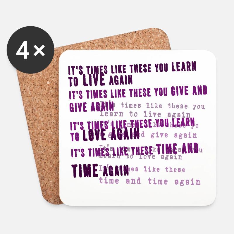 foo fighters lyric - Coasters (set of 4) - white