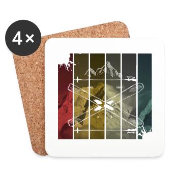 ski - Coasters (set of 4) - white - Front