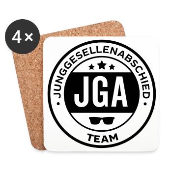 jga team heirat - Untersetzer (4er-Set) - Weiß - Vorne