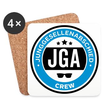 jga crew hochzeit - Untersetzer (4er-Set) - Weiß - Vorne