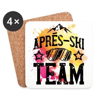 apres ski team ski goggles - Coasters (set of 4) - white - Front