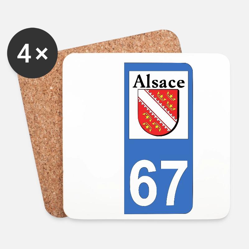 Elsass - Untersetzer (4er-Set) - Weiß