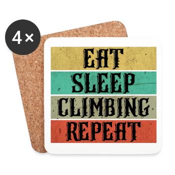 Climbing Klettern - Untersetzer (4er-Set) - Weiß - Vorne