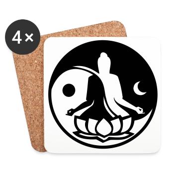 Yin and Yang - Coasters (set of 4) - white - Front