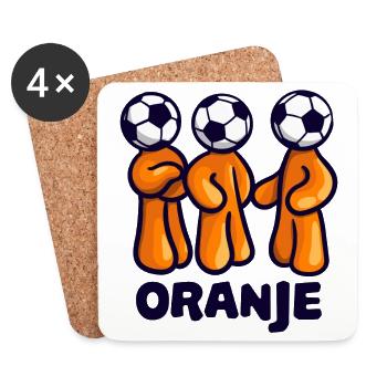 Niederlande Fussball Nationalteam Oranje Fan Team - Untersetzer (4er-Set) - Weiß - Vorne