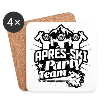 Apres ski team party - Dessous de verre (lot de 4) - blanc - Devant