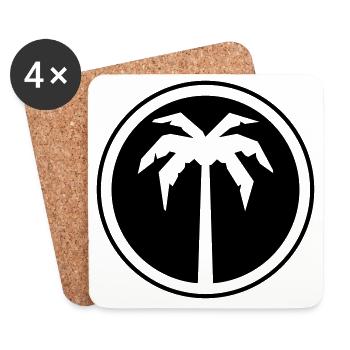 palme icon symbol - Untersetzer (4er-Set) - Weiß - Vorne