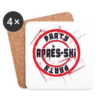 Apres Ski Party - Dessous de verre (lot de 4) - blanc - Devant