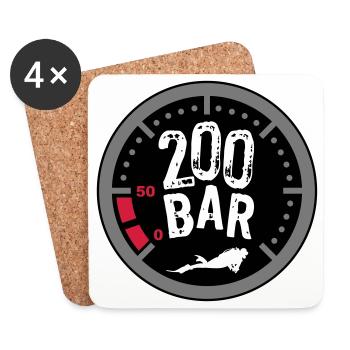 200bar - Dessous de verre (lot de 4) - blanc - Devant