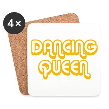 DANCING QUEEN Disco Ball - Coasters (set of 4) - white - Front