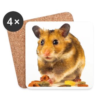 I am hamster - Untersetzer (4er-Set) - Weiß - Vorne