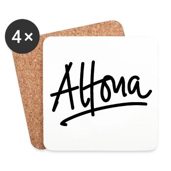 Altona - Handschrift - Untersetzer (4er-Set) - Weiß - Vorne