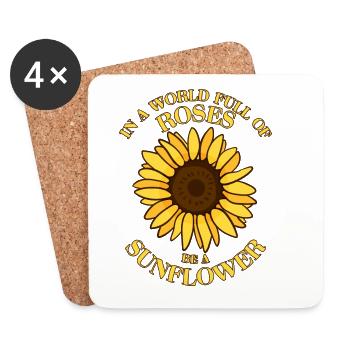 Sunflower - Untersetzer (4er-Set) - Weiß - Vorne